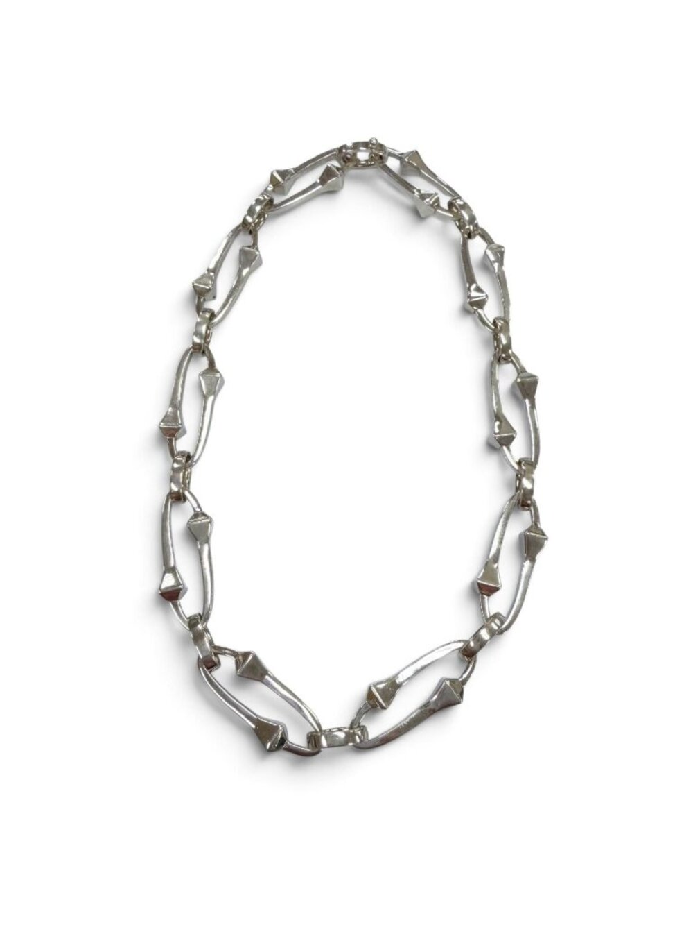 Gucci Chiodo Intertwined Chain Necklace Silver